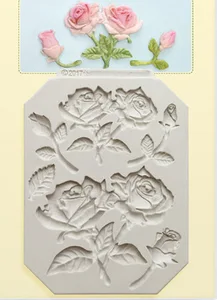 Yueyue Sugarcraft силиконовая форма Роза помадная форма инструменты для украшения тортов форма для шоколадной мастики