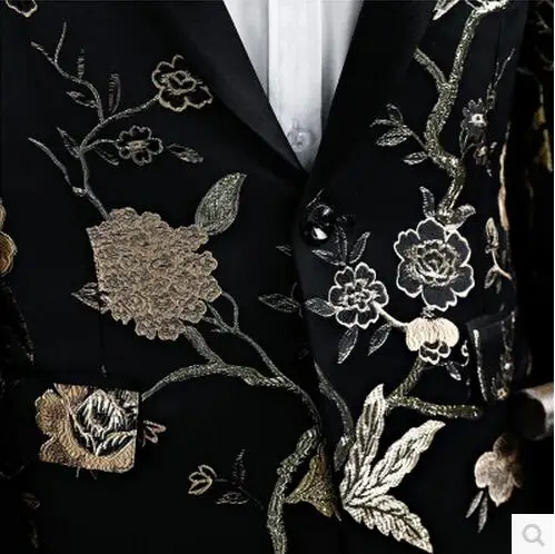 Новое поступление! Мужская одежда тонкий костюм с цветами пальто модный мужской