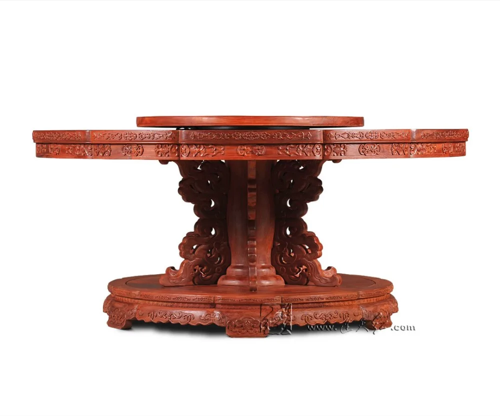 Круглый стол с поворотным столом 1 8 м мебель из розового дерева для столовой