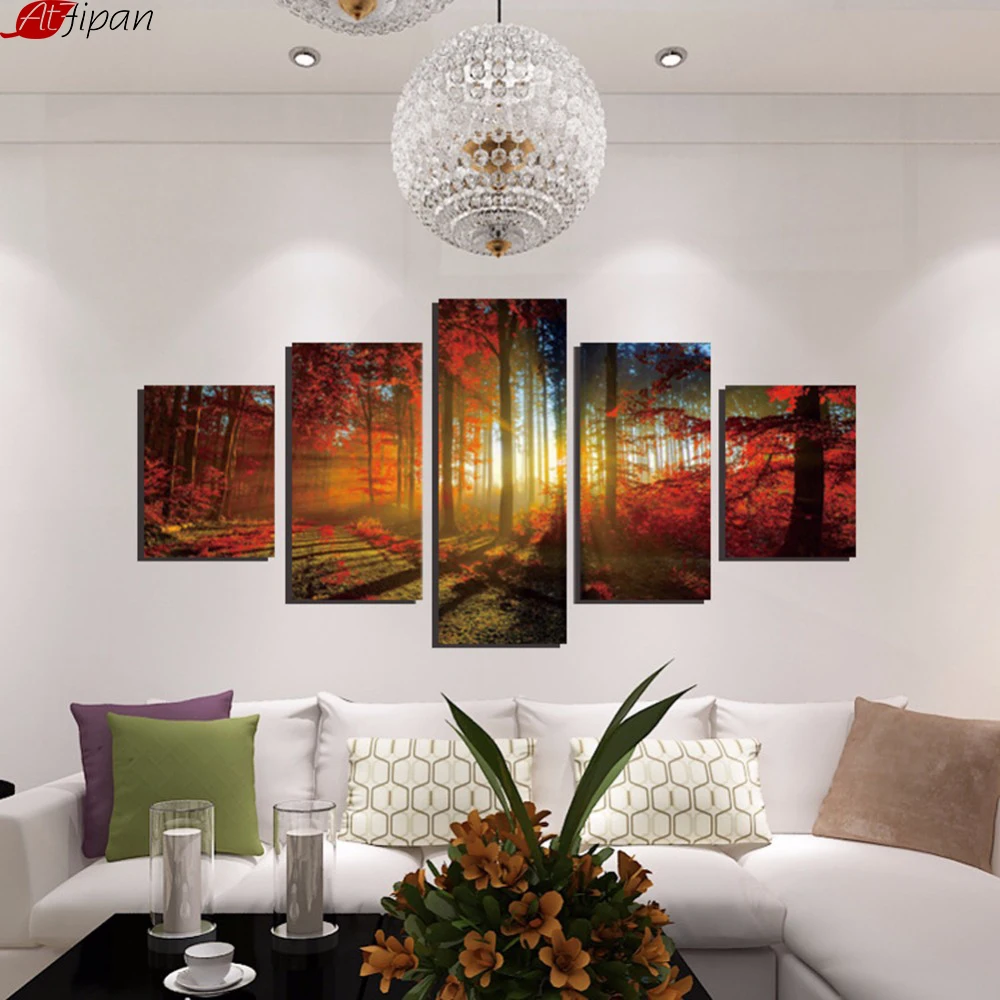HD плакат Настенные картины печать для гостиной домашний декор современные 5 штук