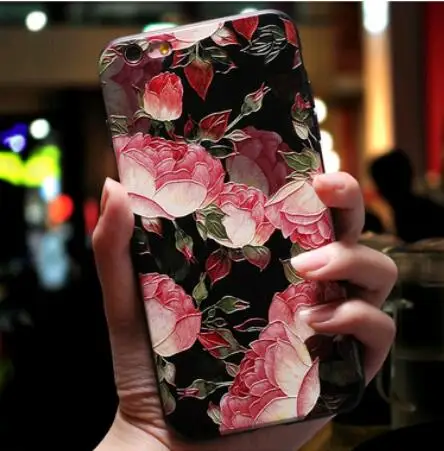 3d relief case for apple iphone 11 pro max xr xs max x 8 7 6 plus 5s cartoon painted silicone cover for 11pro 8plus 7plus 6s se free global shipping