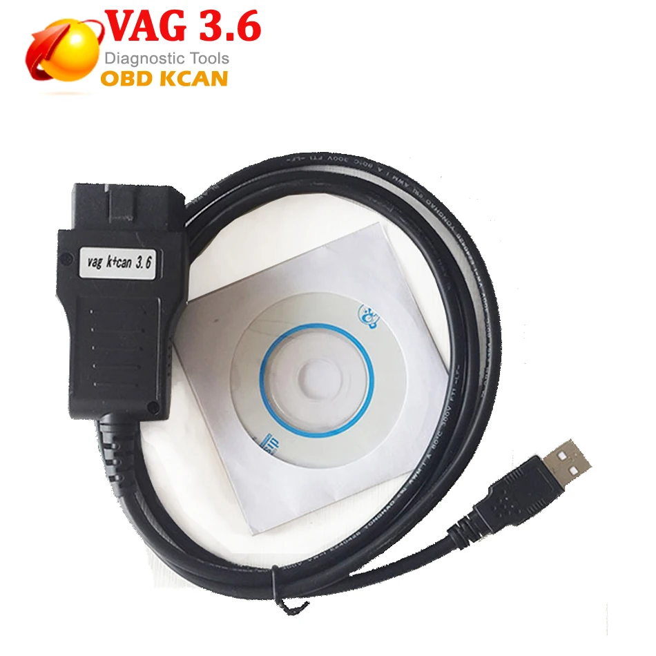 3,6 VAG K CAN Commander 3,6 для Au-di/V-W диагностический инструмент кабель OBDII OBD2 кодовые считыватели сканирующие инструменты с программным обеспечением cd