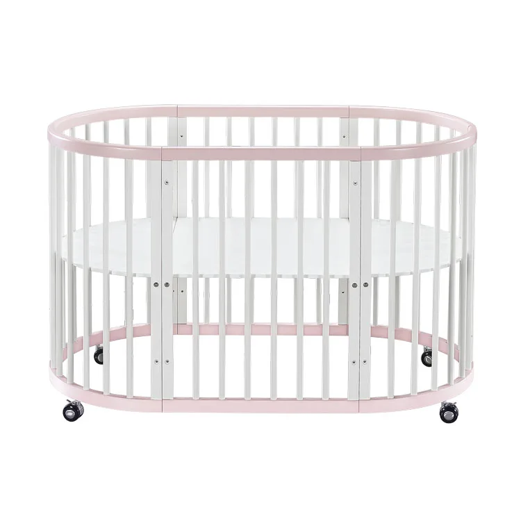 Фирменный экспорт твердой древесины детская кровать стол стул Новорожденный