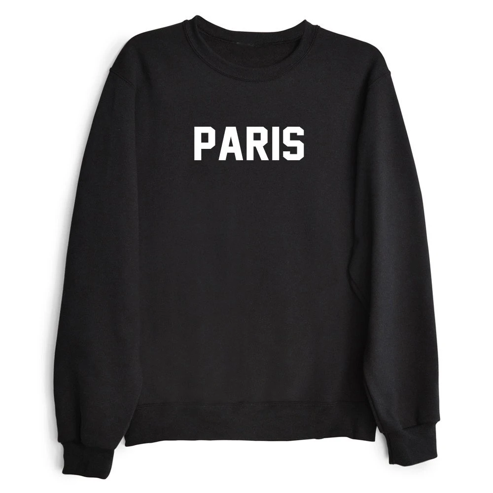 Модная одежда для Парижа толстовка Женский хлопковый джемпер наряды унисекс