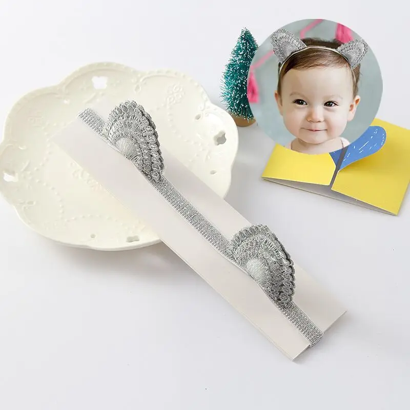 1 шт. милые уши для девочек стерео двойной Кот косплей эластичная повязка на