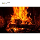 Laeacco огненное пламя, изобретательный деревянный камин, фотографический фон