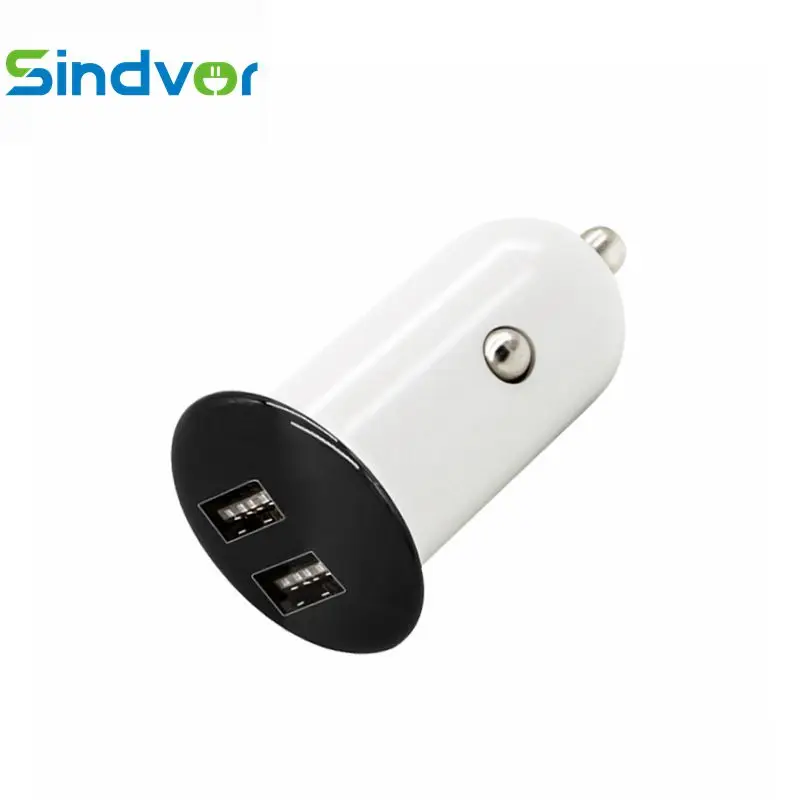 Sindvor Mini Dual USB Автомобильное зарядное устройство адаптер 3.1A LED мобильный телефон