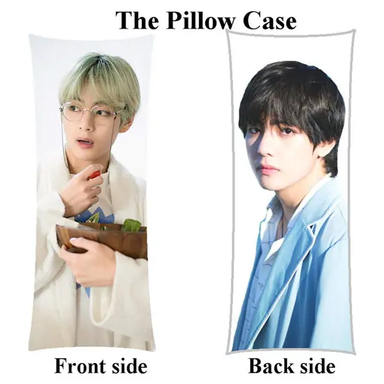 pillowcase Kpop V Bangtan мальчики обнимающие длинные наволочки Ким Тхэ хюнг домашний Наволочка на заказ - Цвет: pillowcase