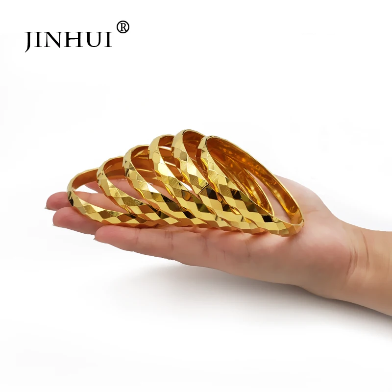 Новые модные роскошные золотистые браслеты Jin Hui женские эфиопские Ближнего