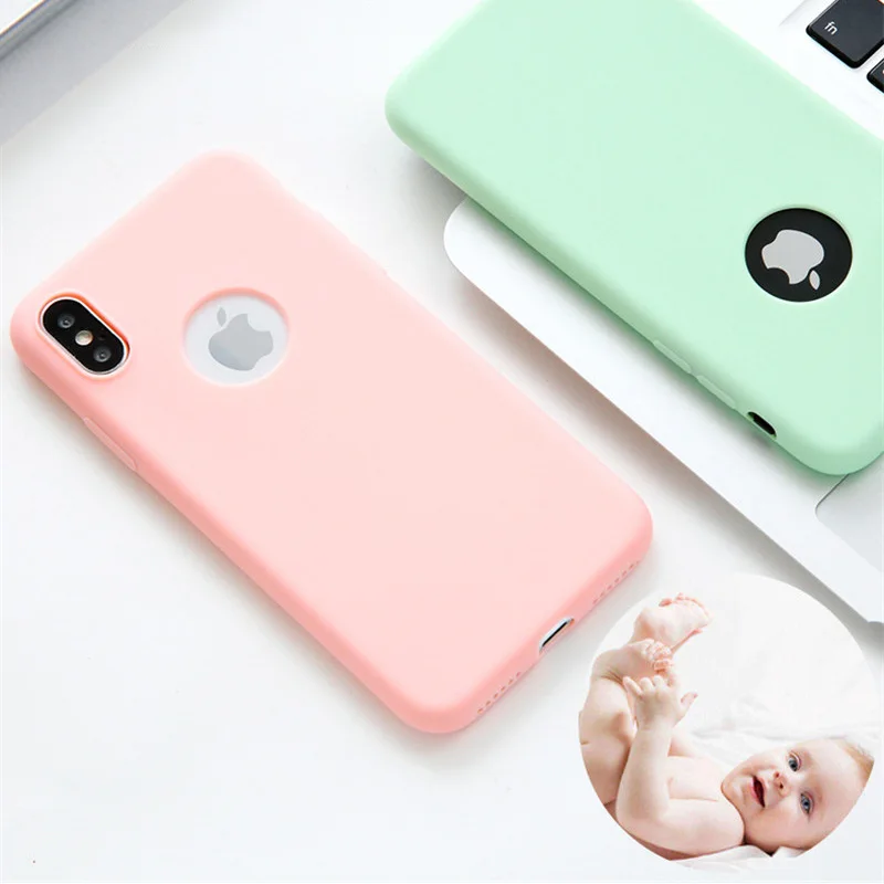 Тонкий матовый чехол ярких цветов для iPhone 12 Mini XS Max X XR 11 Pro 5 5S SE 6 S 7 8 Plus 7Plus Мягкий