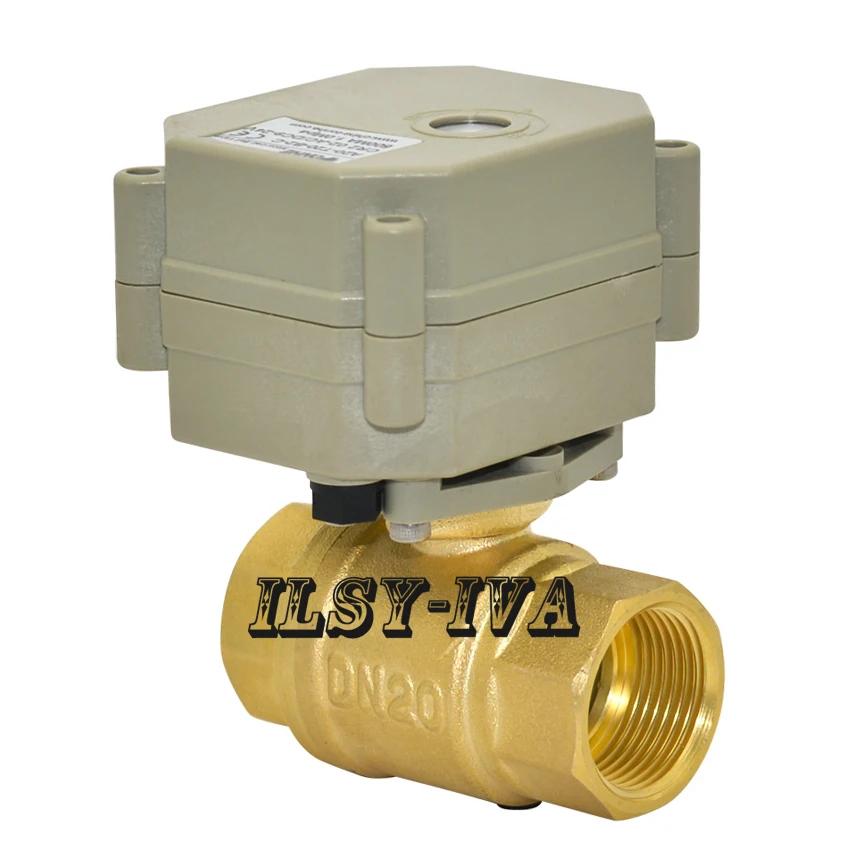 DN20 G3/4 &quotлатунный моторизованный шаровой клапан DC5V 2 ходовой клапан|motorized ball