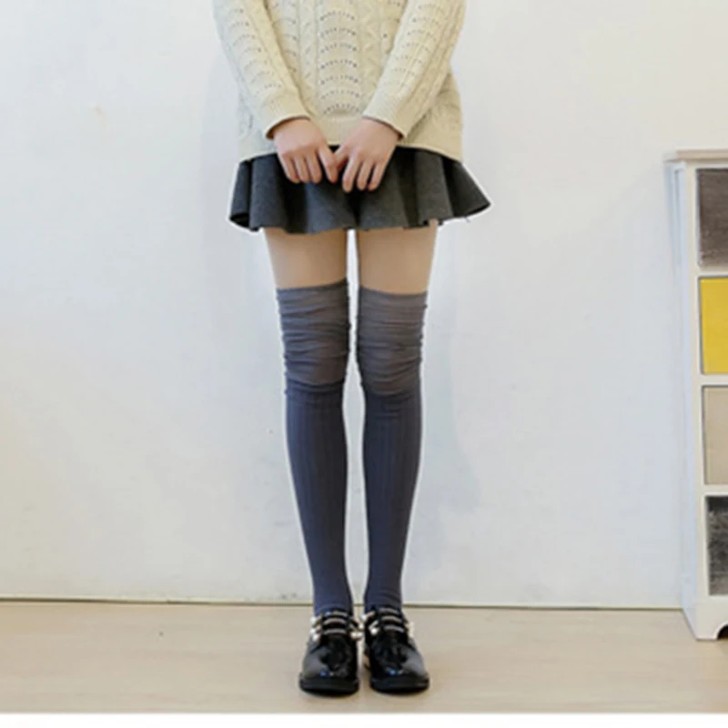 Осень 2019 женские длинные чулки выше колена плотные носки подходят для девушек 20