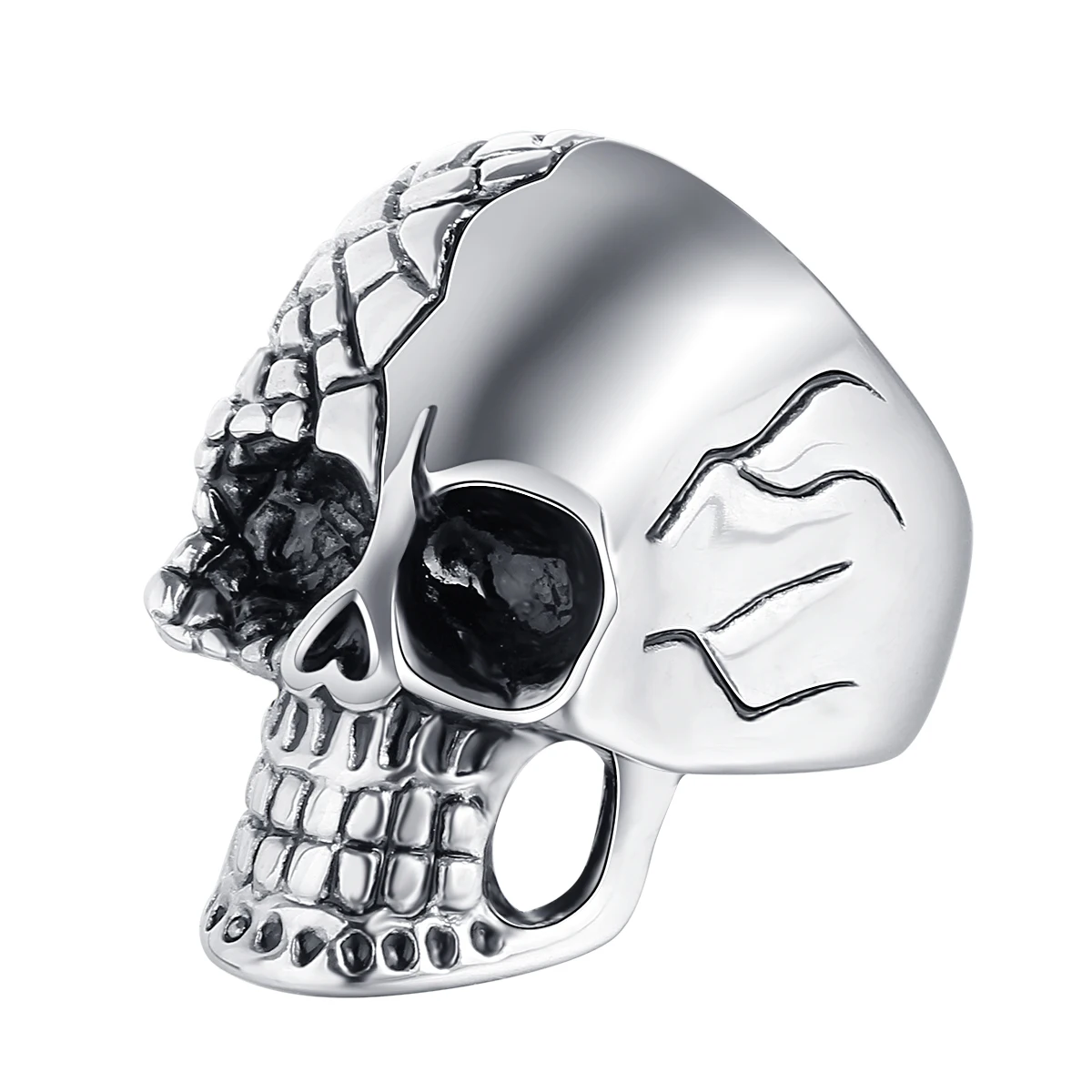 Черная пятница тату хип хоп Рок Серебряный панк череп большие регулируемые