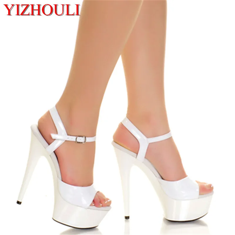 

6 inches, stylish platform heels, 15cm sexy stage party pole dancing, women's sandals