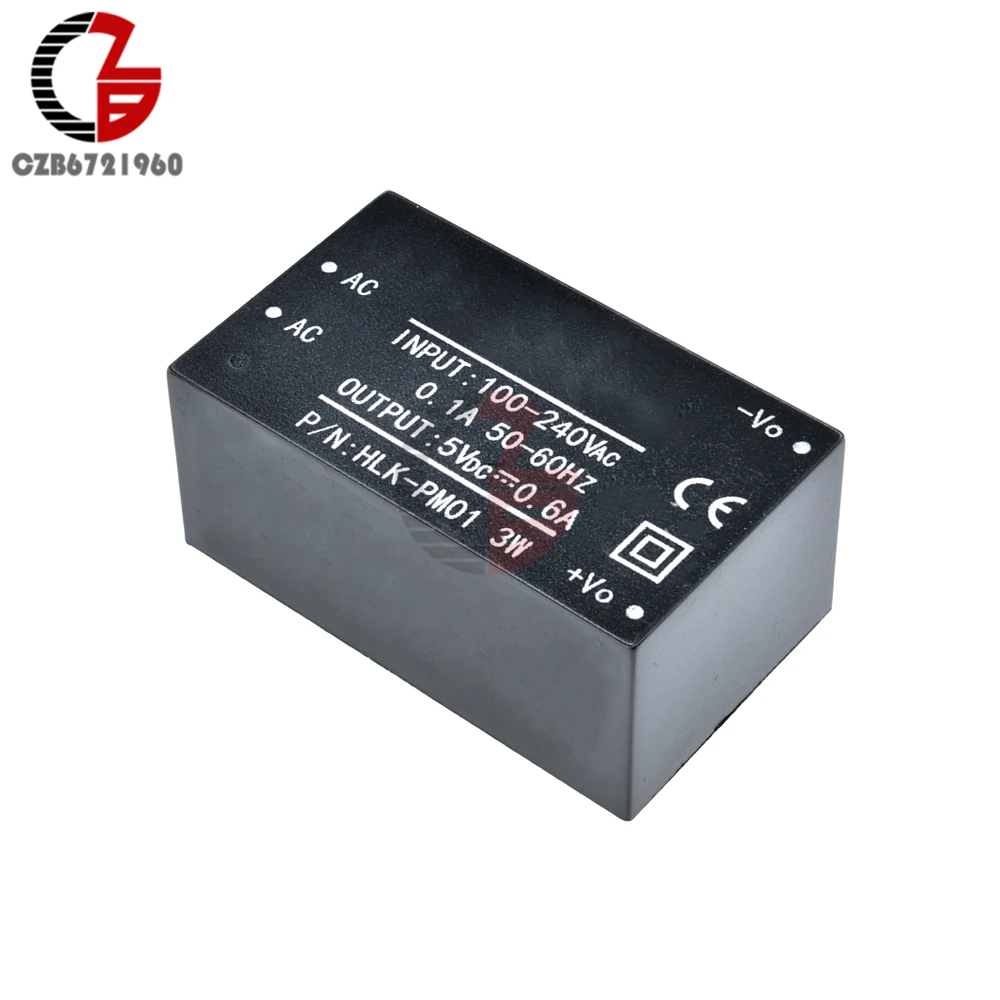 HLK-PM01 HLK-PM03 HLK-PM12 HLK-5M05 AC-DC 110V 220V to 5V 3,3 V 12V Мини Питание модуль Напряжение преобразователь регулятор бак
