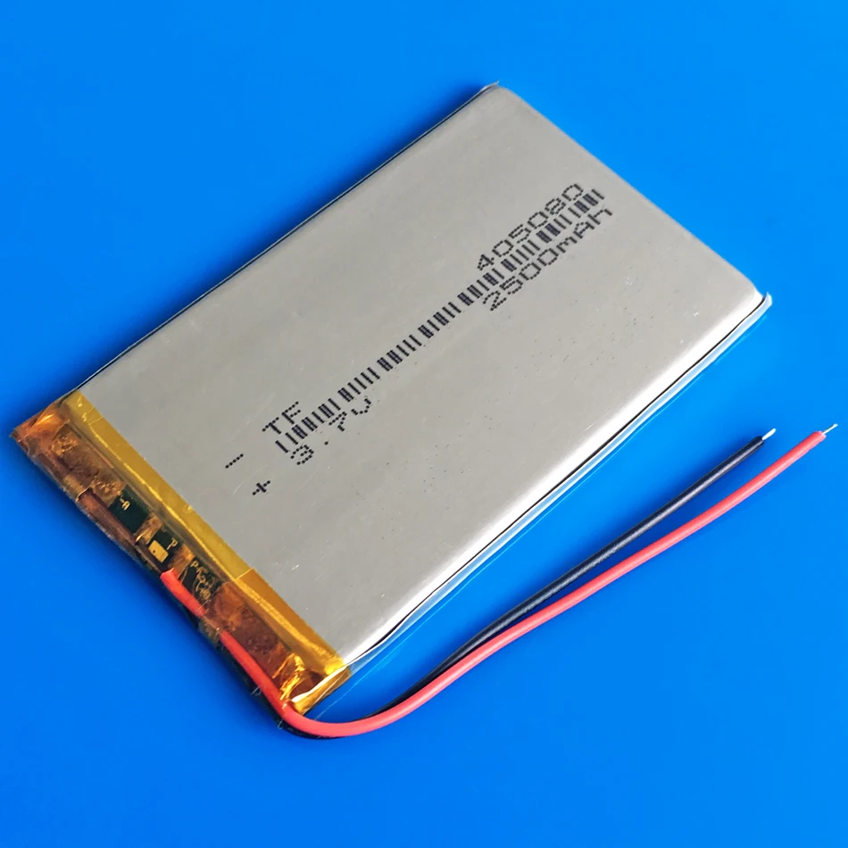 Литий полимерная аккумуляторная батарея 3 7 в 2500 мАч 405080 для GPS DVD PDA PAD power bank