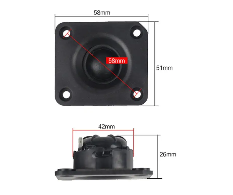 2 шт. MeloDavid аудио Vifa thyphany 3/4 дюйма 20 мм ткань купольный твитер 4Ohm 30 W, динамик hifi твитер автомобильный аудио