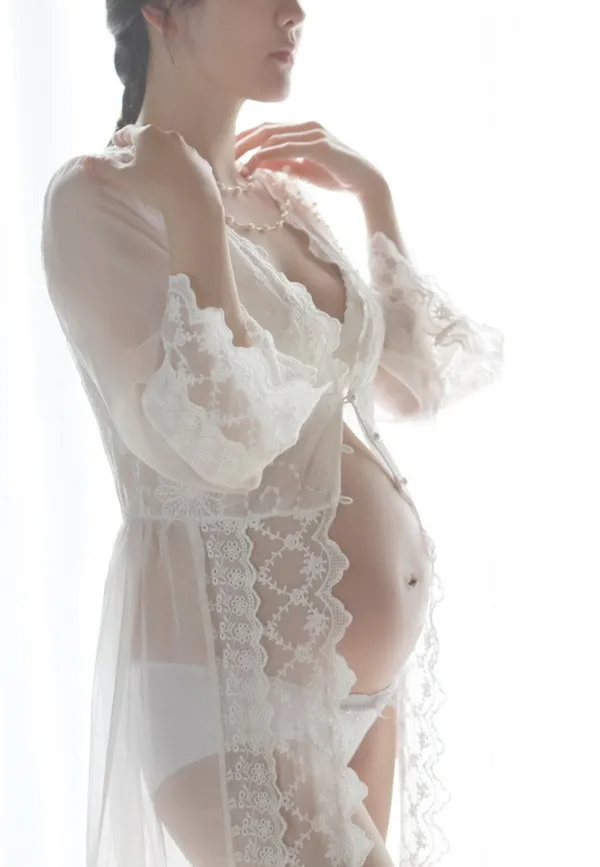 yomrzl new arrival summer sexy lace woman's robe, white lace chiffon sleepwear, princess nightgown L175