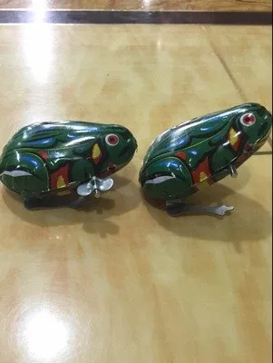 Новый Заводной оловяный прыгающая лягушка детские игрушки ретро доска игра