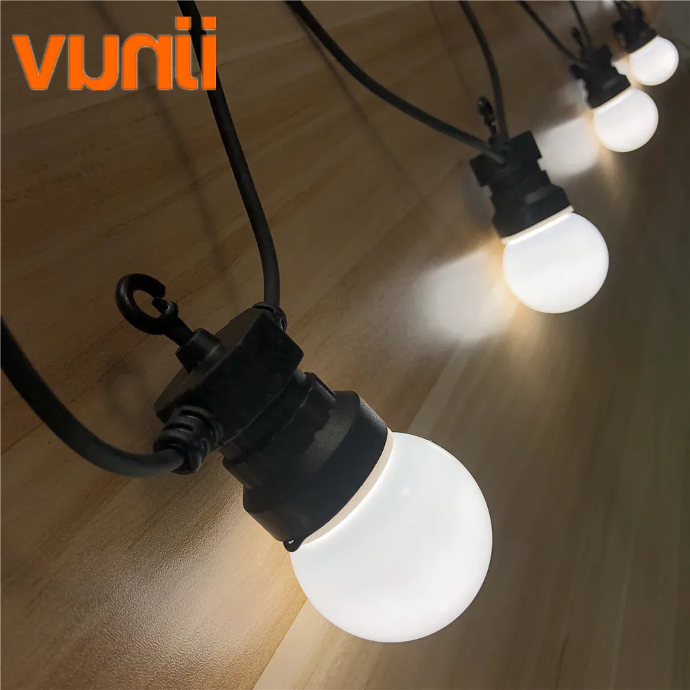 СВЕТОДИОДНАЯ Гирлянда Vunji G50 42 фута уличная Светодиодная лампа лента с круглыми