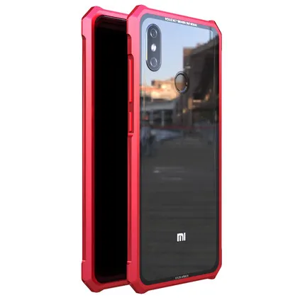 High-end ultra-thin metal frame Tempered glass mirror shell For Xiaomi mi 8 mi8 case. MI8 PRO Mi8 Explorer cover. |