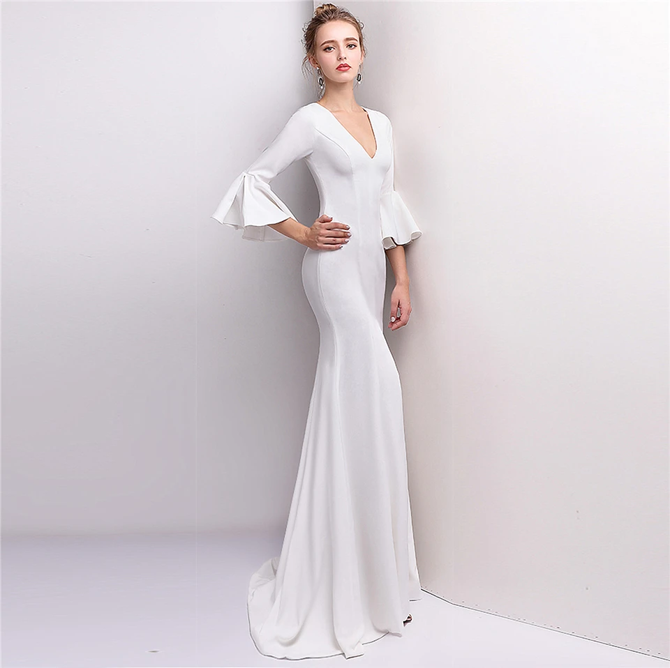 Вечерние платья царственный V образным вырезом Три четверти рукава It's Yiiya