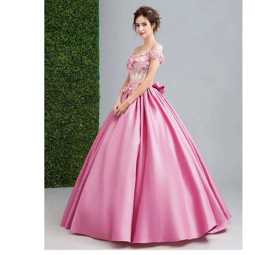 Hooltprinc 2017 новый роскошный персик кружева цветок quinceanera платья невесты sweet