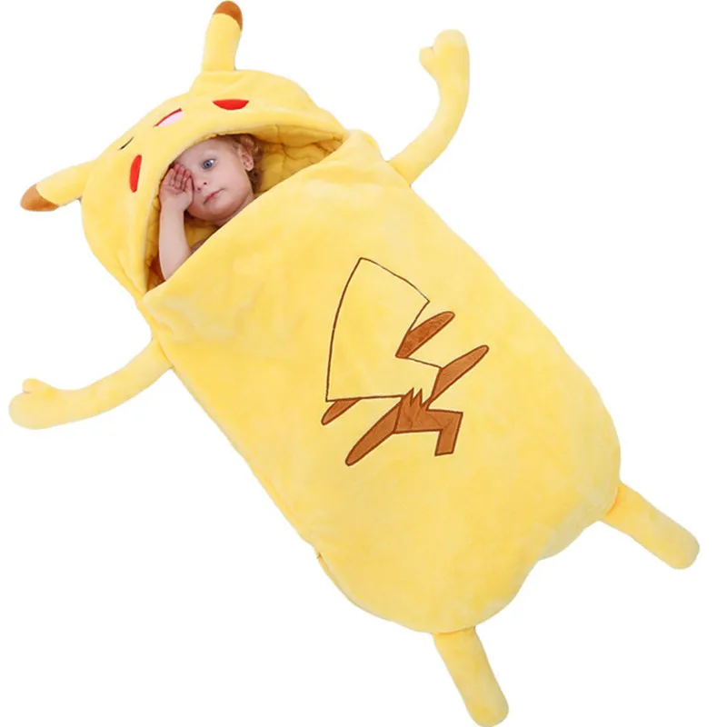 Baby Sleeping Bag Newborns Flannel Cartoon Fox Sleep Bag Kids Winter Sleepsacks Bag Swaddle Baby Envelopes for 0-3 Years - Цвет: Yellow