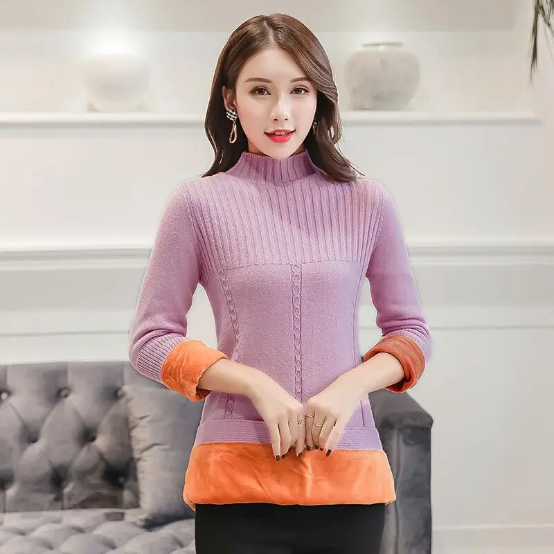 pink with fleece Осенняя/зимняя женская одежда, свитера, европейские свитера с флисом или без флиса, 4xl, Свитера для беременных, Одежда для беременных - Цвет: pink with fleece