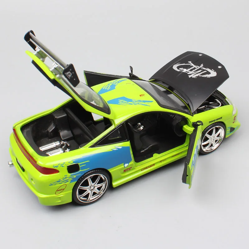 1:24 Масштаб jada brian's 1995 Mitsubishi Eclipse GTR Diecasts& Toy транспортные средства металлические модели автомобилей игрушки Авто эскизы для коллекции