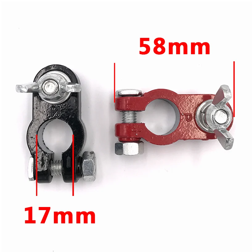 1 пара клеммы автомобильного аккумулятора разъемы зажим с винтовым зажимом