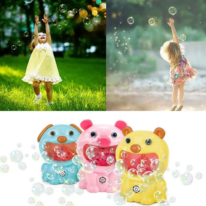 Детский мультяшный светильник музыкальная электрическая машина для пузырей