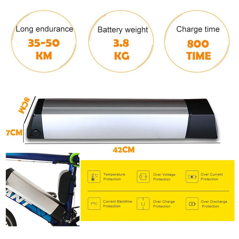 Батарея для электрического велосипеда EU Duty free 36V 10AH Samsung12AH BMS 250W 350W 500W литиевая