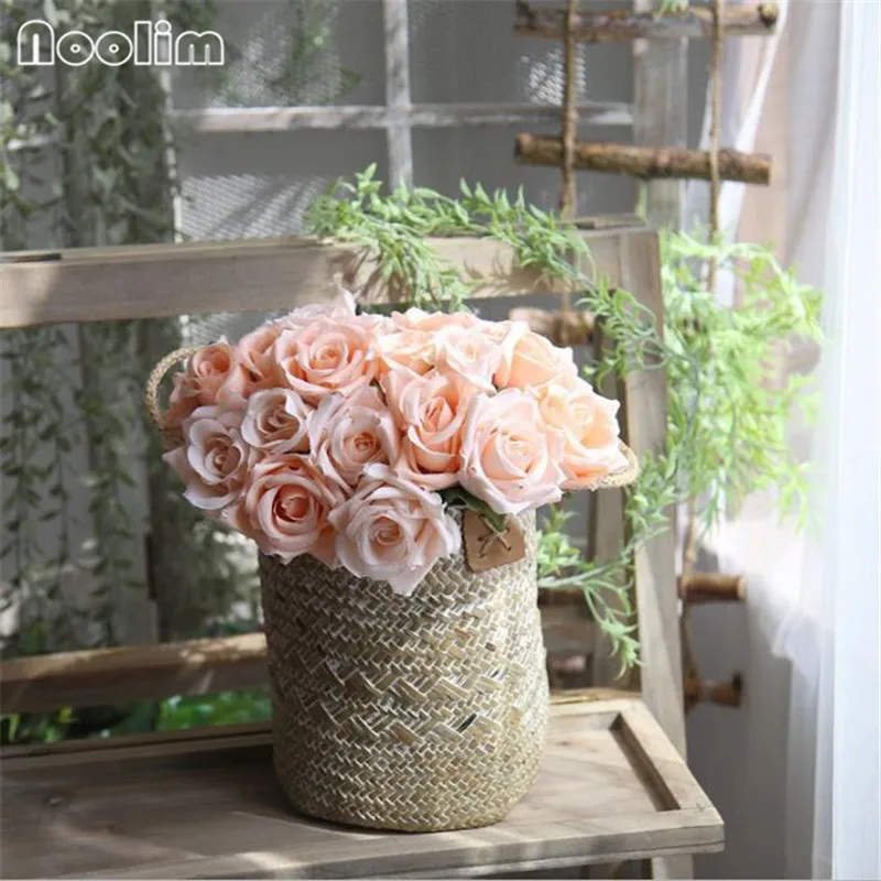 Креативные плетеные цветочные горшки из морских водорослей искусственная