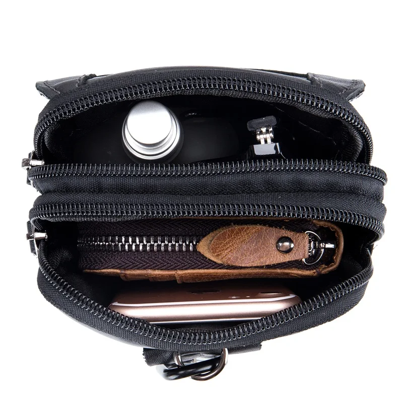 Бренд BULLCAPTAIN натуральная кожа Мужская поясная сумка для мобильного телефона