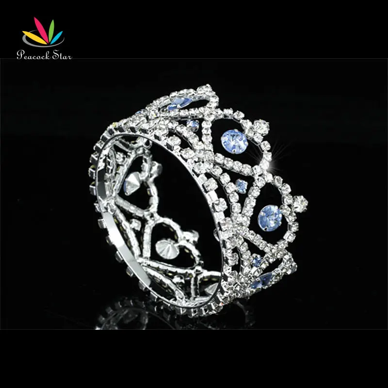 Павлин звезда Детское сердце кристалл полный круг круглый синий мини корона