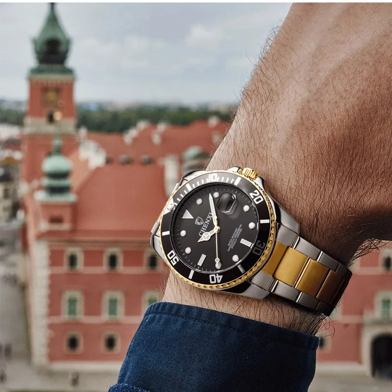 Часы наручные CHENXI Мужские кварцевые модные креативные деловые