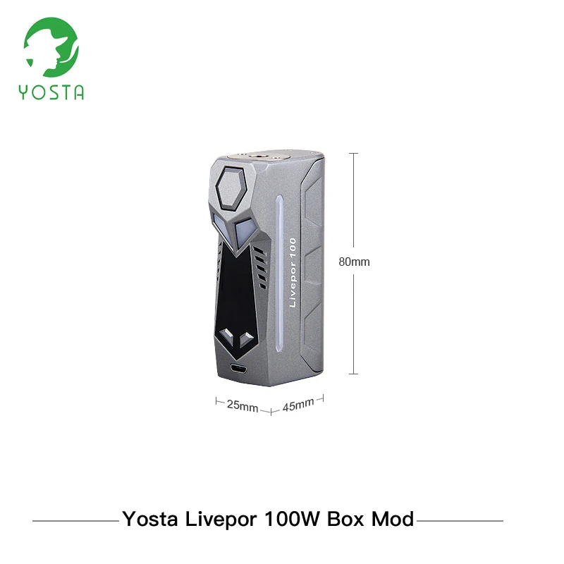 Оригинальный Yosta Livepor 100 коробка MOD Вт электронная сигарета мод быстрой стрельбы