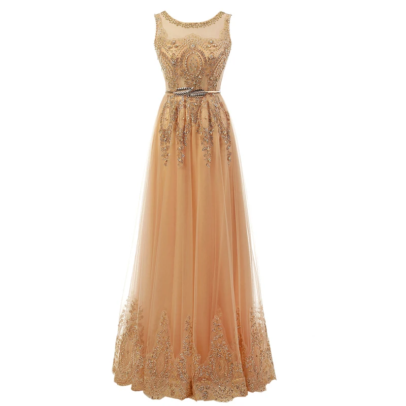 Длинное Элегантное роскошное платье для выпускного вечера женское золотое