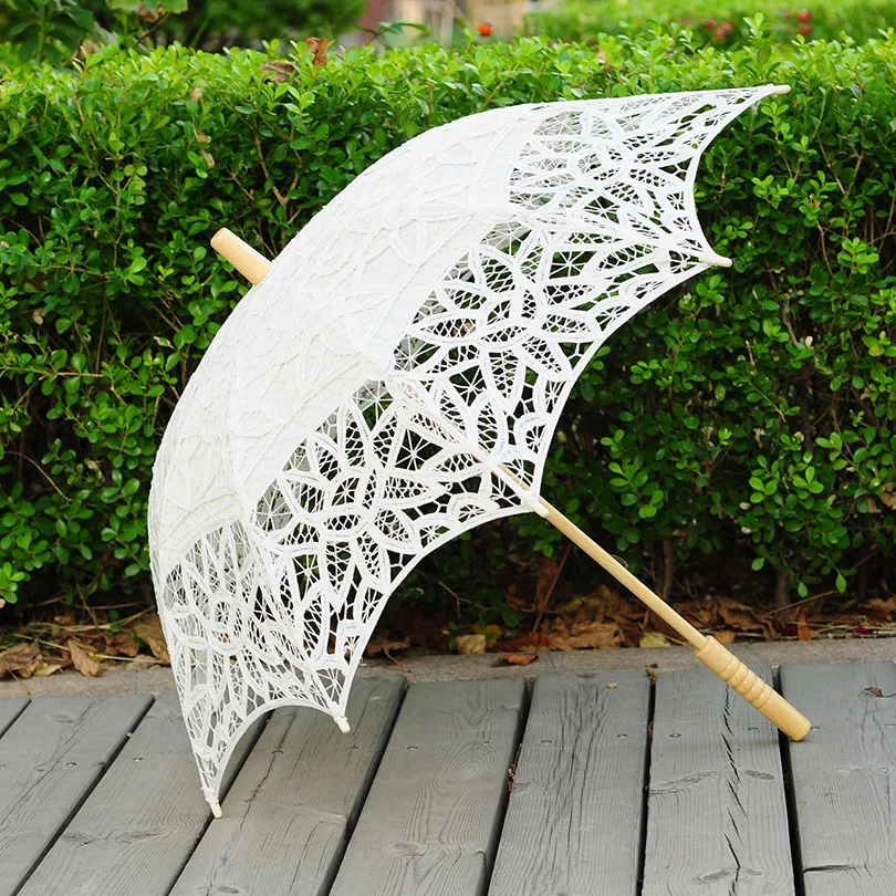 QUNYINGXIU ручной работы зонтик из хлопка реквизит для фотосъемки полый свадебное
