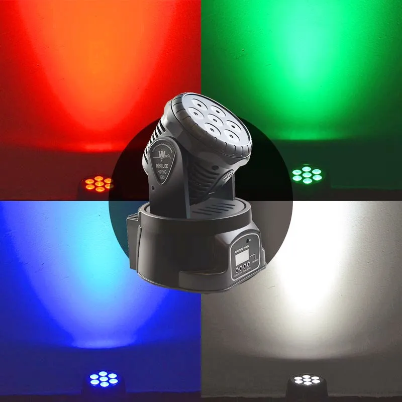 Пульт дистанционного управления Управление 7LED DMX512 многоцветный с вращающейся подвижной головкой сценический световой эффект звуковая активация прожектор для дискотеки KTV вечерние DJ свет