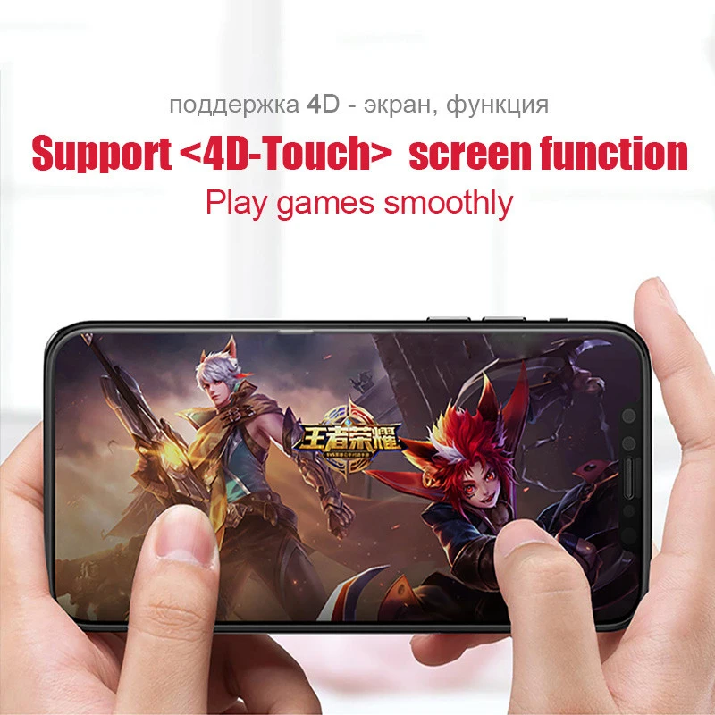 Baixin закаленное стекло для iPhone X 7 8 plus защита экрана 4D полное покрытие изогнутые