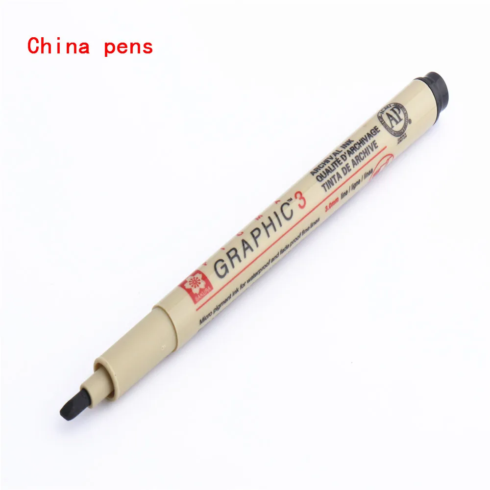 12 numbe pigma Micron иглы водонепроницаемые тонкие линии Черный Эскиз маркер ручка для дизайна кисть манга рисунок манга товары для рукоделия