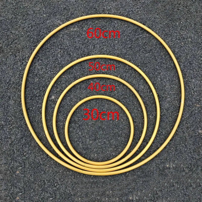 60 см металлический Свадебный Цветочный обруч портативное одиночное кольцо