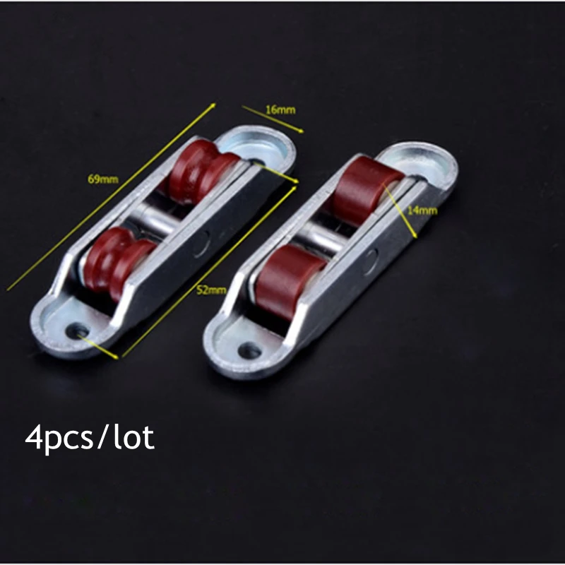 4 шт./лот пластиковый стальной нейлоновый двухколесный дверной и оконный ролик