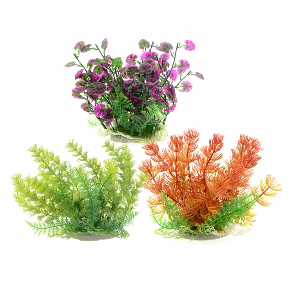 3 шт./лот Зеленые искусственные экологически чистые пластиковые аквариумные