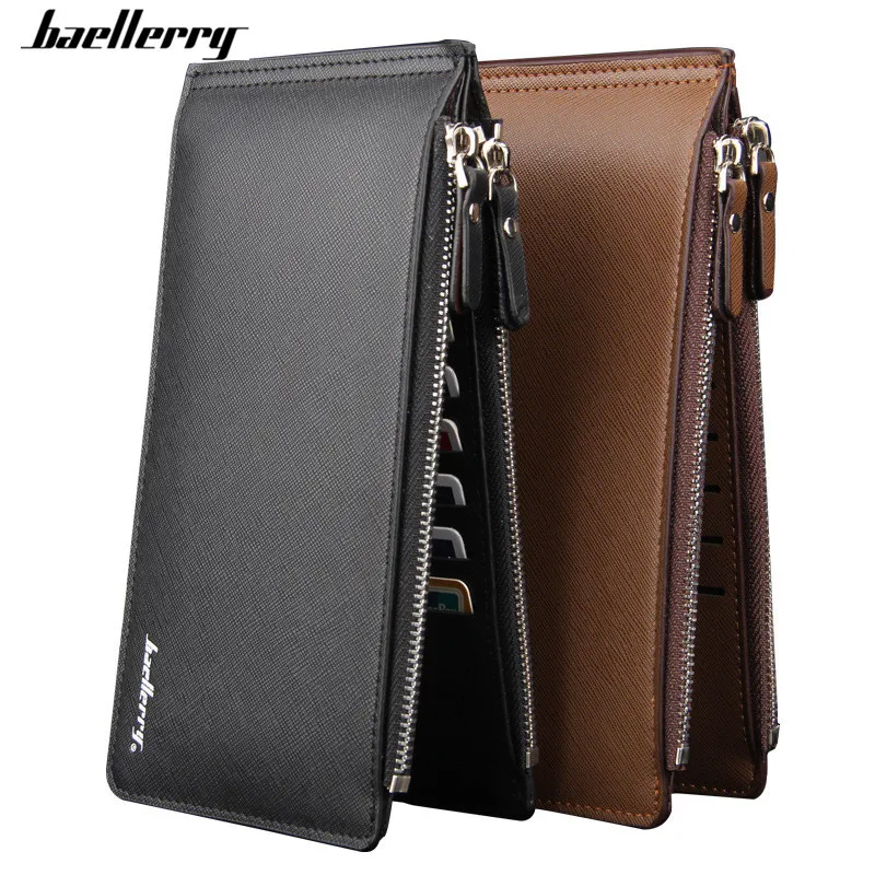 Baellerry фирменные повседневные Длинные мужские кожаные кошельки брендовый кошелек