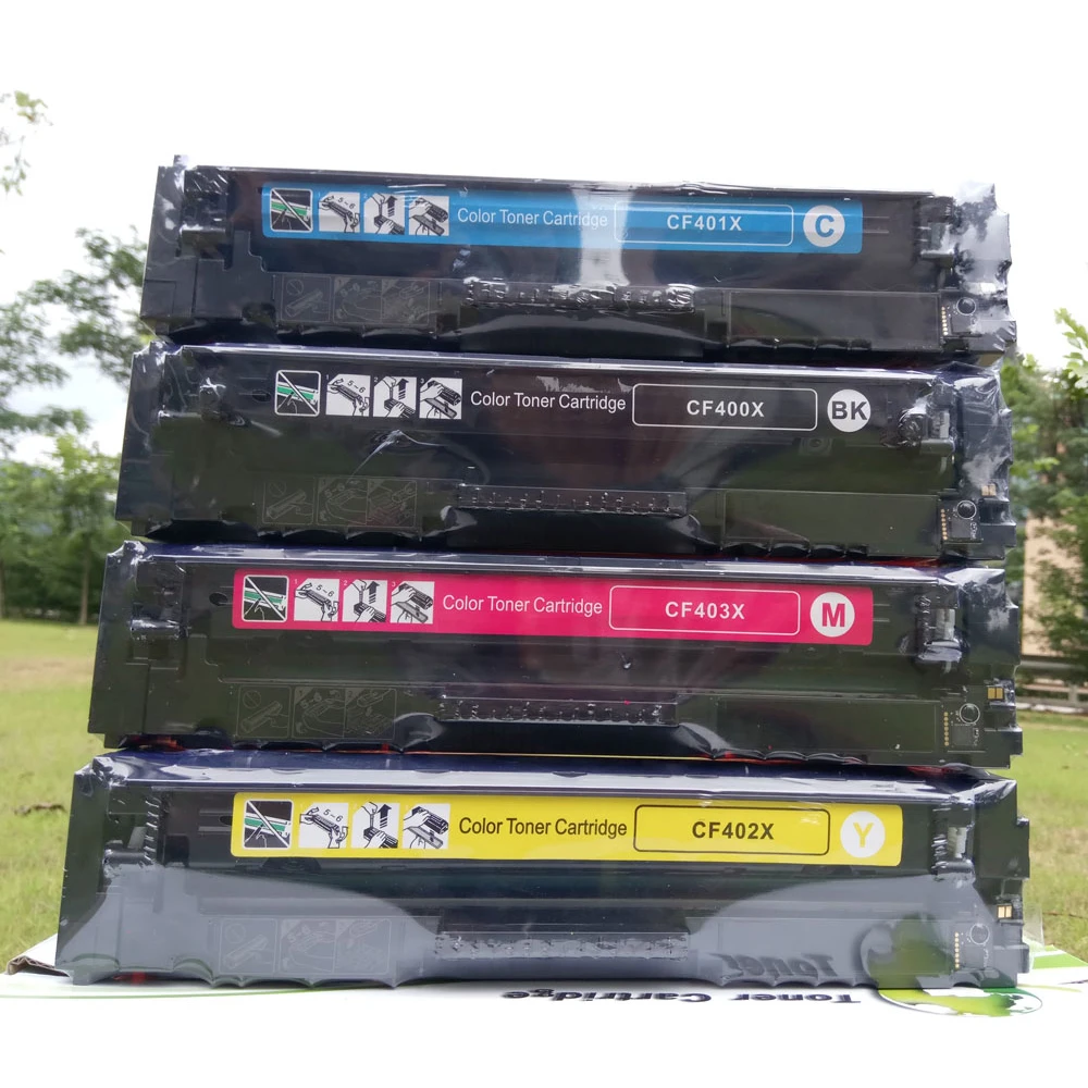 Hisaint список горячей Best 4 тонер 50% mehr для HP Цвет LaserJet Pro MFP m277n cf400x cf401x cf402x cf403x BK: 3800 C M Y: