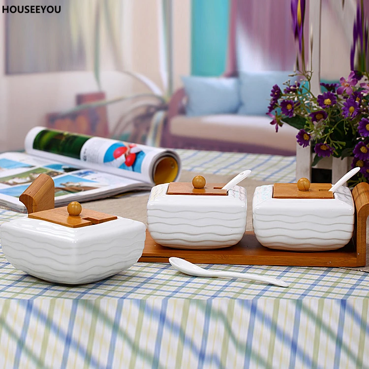 Современный керамический сахарный и сливочный набор из 3 предметов домашняя