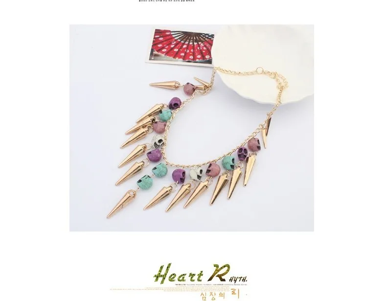 Специальная конструкция женщины череп стиль мода shourouk цепочка ожерелье себе